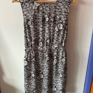 Free People Gray Sheath Midi Dress Crew Neck Sleeveless